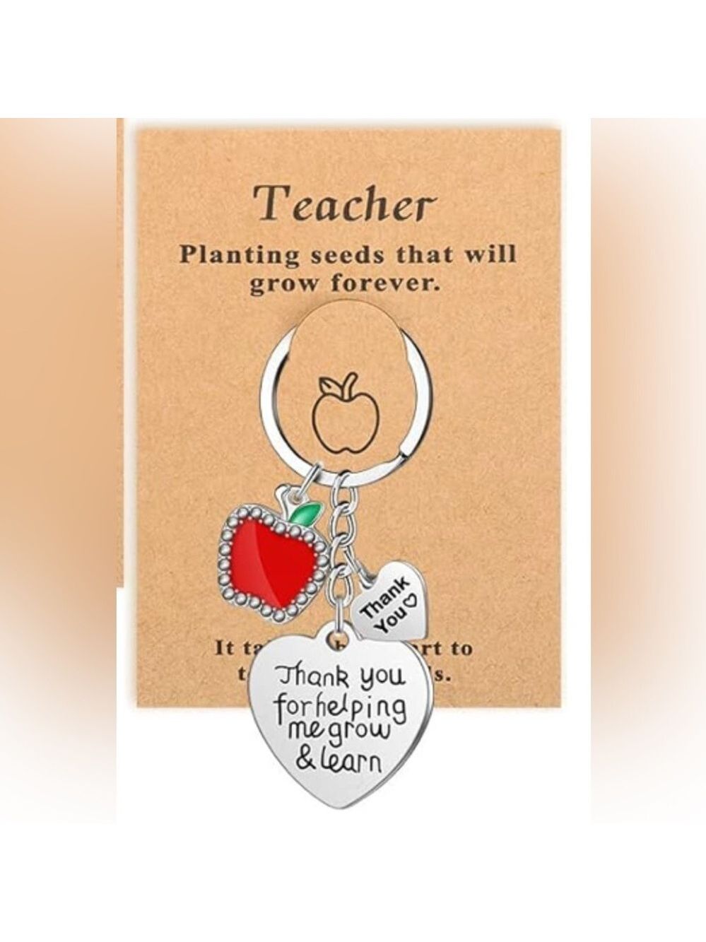 New Teacher Appreciation Thank You Keychain